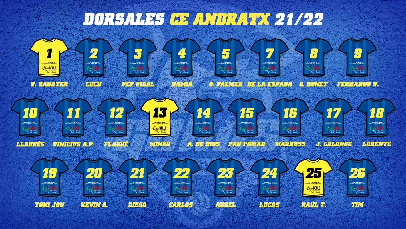 CE Andratx - Dorsales Plantilla