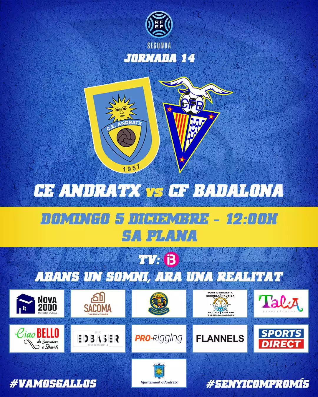 CE Andratx - Cartel Partido CF Badalona