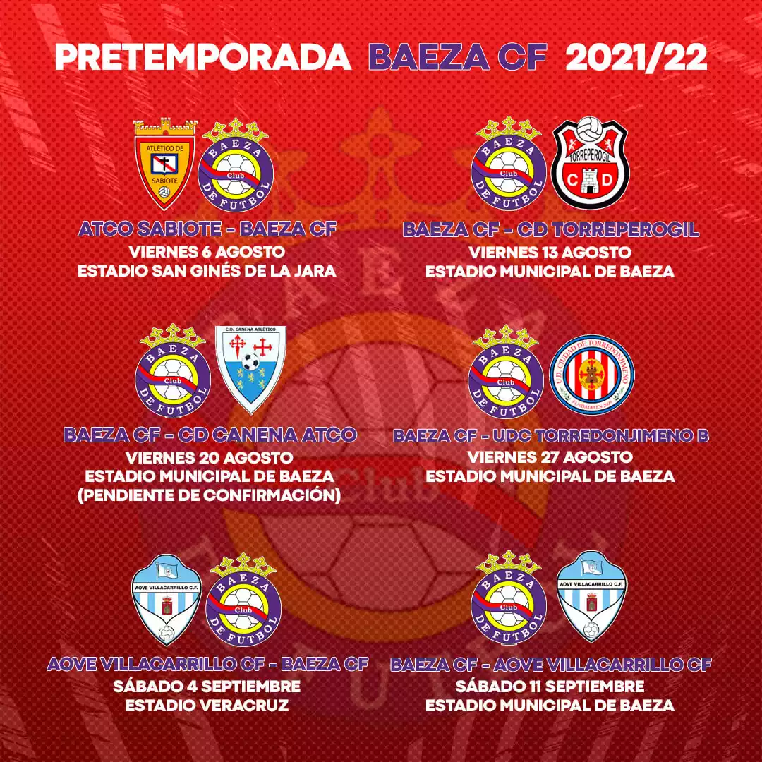 Baeza CF - Partidos pretemporada