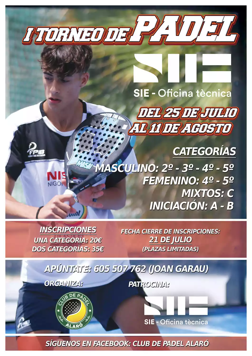 Cartel I Torneo Pádel Alaró