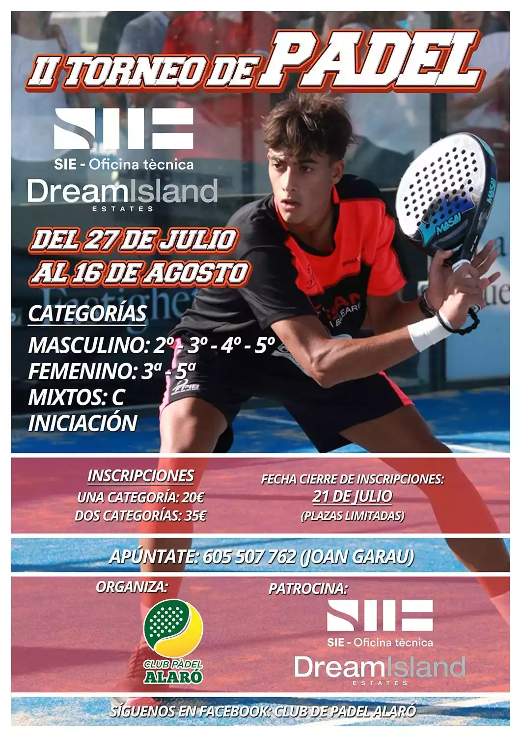 Cartel II Torneo Pádel Alaró