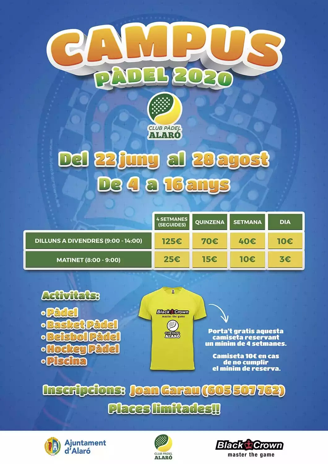 Cartel Campus Pádel 2020