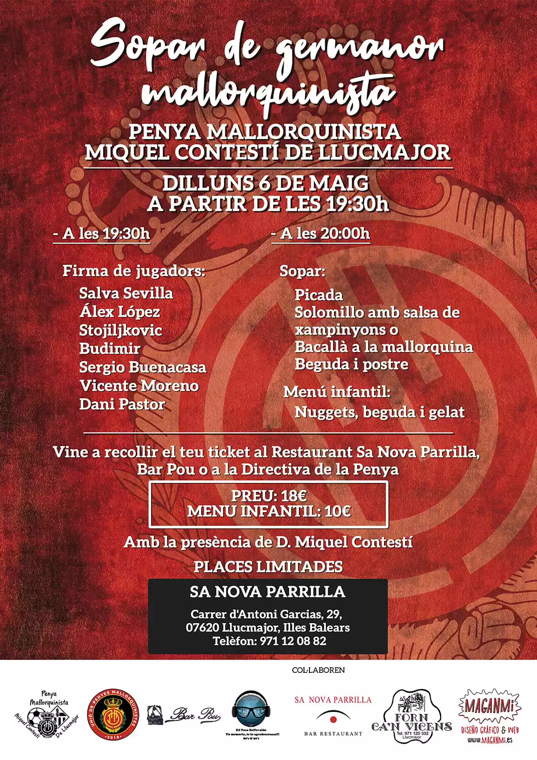 Mallorca's Penya Llucmajor dinner poster