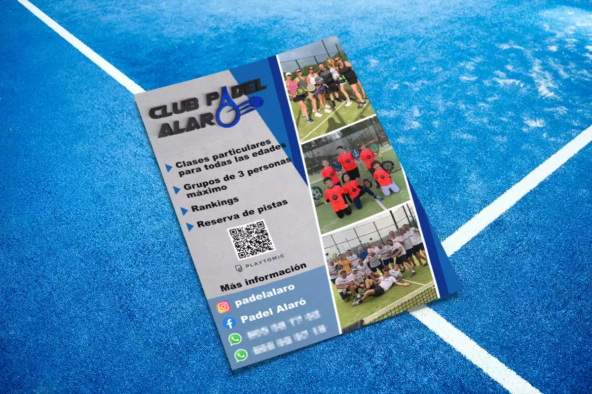 Flyer Club Pádel Alaró