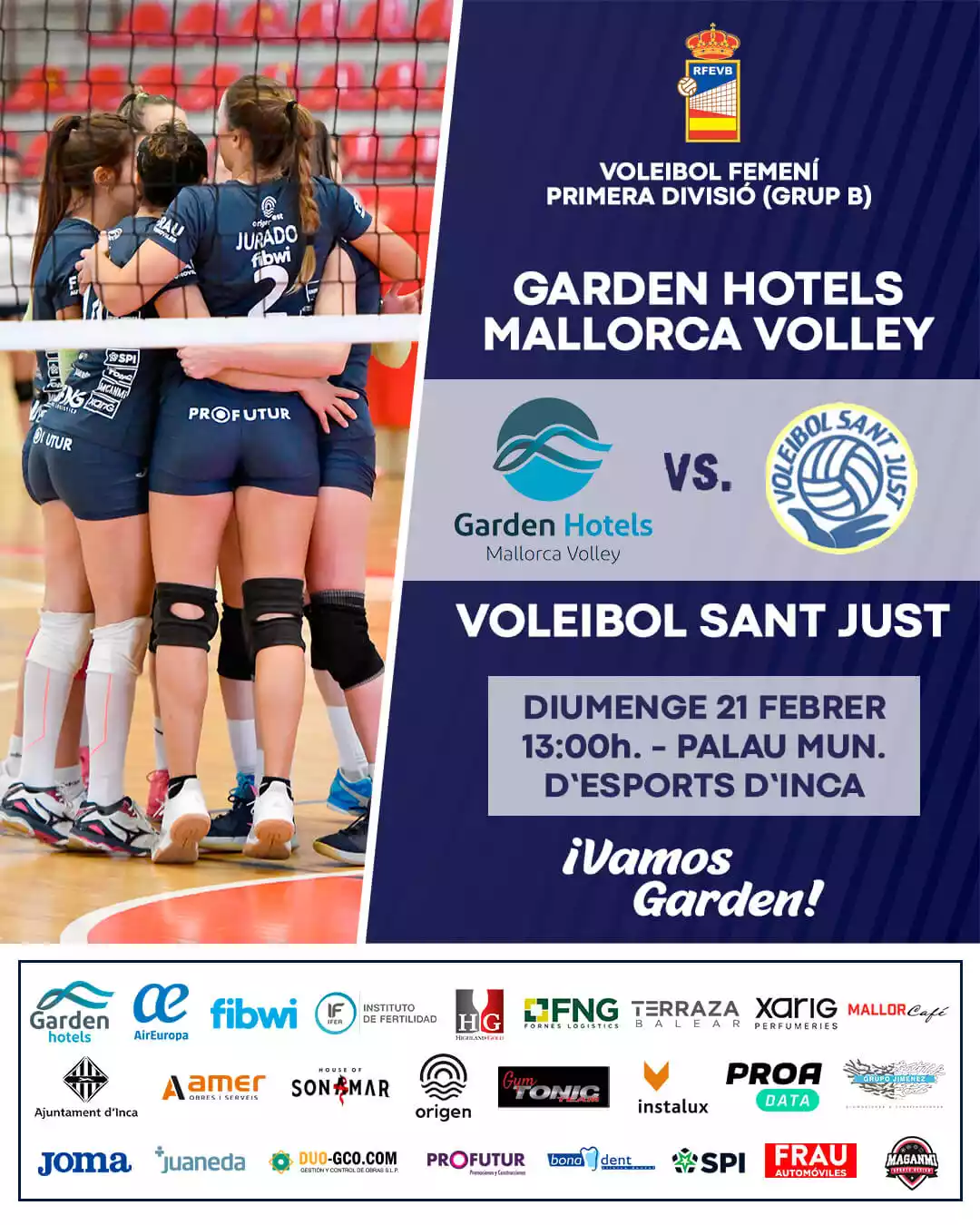 Garden Hotels Mallorca Volley - cartel Voleibol Sant Just