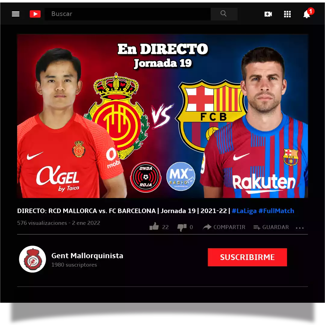 Miniatura partido RCD Mallorca - FC Barcelona