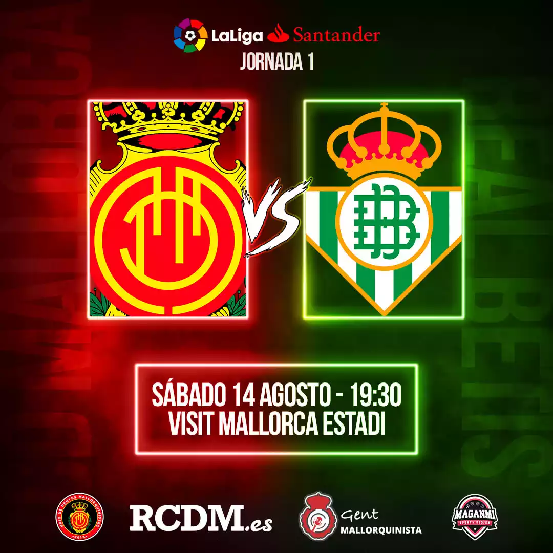 RCDM horario RCD Mallorca - Real Betis