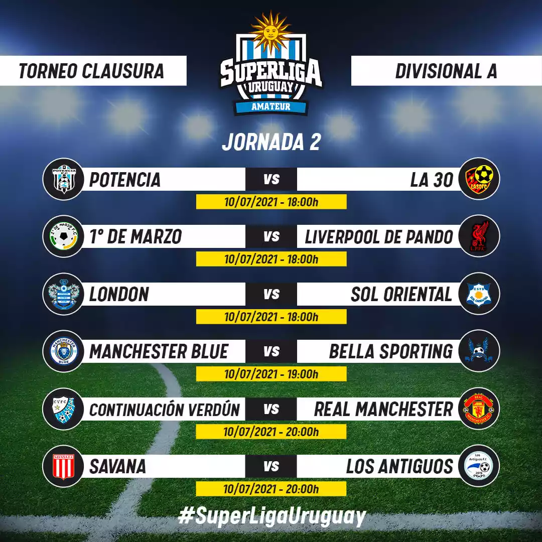 Superliga Uruguay - Horarios